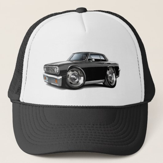 1964 Chevelle Black Car Trucker Pet (Voorkant)