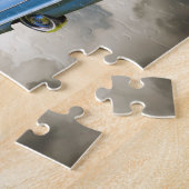 1964 Chevrolet Impala auto en Amerikaanse vlag Legpuzzel (Zijkant)