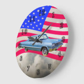 1964 Chevrolet Impala Car And American Flag Grote Klok (Hoek)