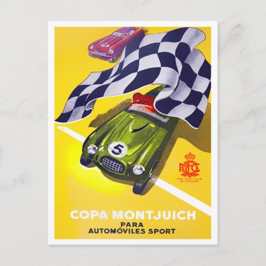 1964 Copa Montjuich Barcelona  racing Briefkaart (Voorkant)