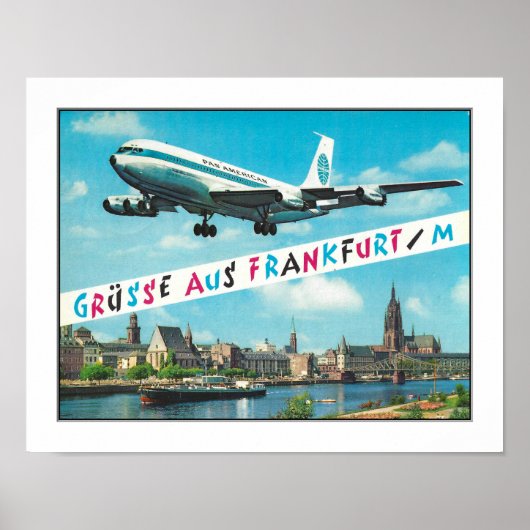 1964 FRANKFURT DUITSLAND BRIEFKAART FOTO POSTER (Voorkant)