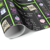 1964 Geboortejaar Trivia Cadeaupapier (Rol Hoek)