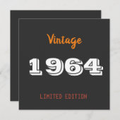  1964 gelimiteerde editie 60th Birthday Gift Save The Date (Voorkant / Achterkant)