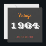 1964 gelimiteerde editie 60th Birthday Gift Save The Date<br><div class="desc">1964 jaar gelimiteerde editie 60th Birthday Gift</div>