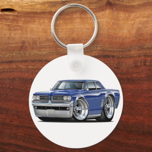 1964 GTO Dk Blue Car Sleutelhanger (Voorkant)