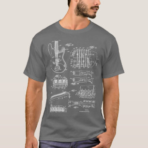 1964 Guitar Bridge Pickup Patent Music Player Hist T-shirt