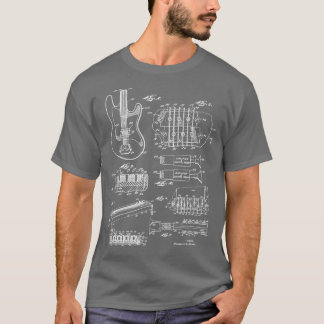 1964 Guitar Bridge Pickup Patent Music Player Hist T-shirt