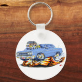 1964 Impala Light Blue Car Sleutelhanger (Voorkant)