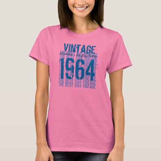 1964  jaar 50e aangepaste naam zeer strak t-shirt (Voorkant)