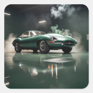 1964 Jaguar XKE Vierkante Sticker
