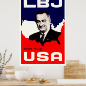 1964 LBJ voor de Verenigde Staten Poster (Keuken)