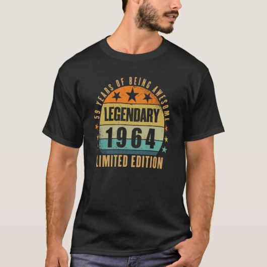 1964 Legendary 59 Year Old Bday 2 T-shirt (Voorkant)