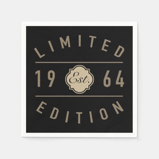 1964 Limited Edition 60th Verjaardag Servet (Voorkant)