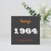  1964 Limited Edition 62ste verjaardagsfeest Kaart (Staand voorkant)