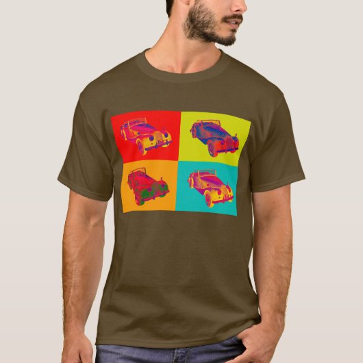 1964 Morgan Plus 4 Converteerbare Pop Art. T-shirt (Voorkant)