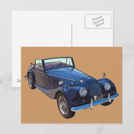 1964 Morgan Plus 4 Converteerbare sportwagen Briefkaart (Voorkant / Achterkant)