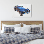 1964 Morgan Plus 4 Converteerbare sportwagen Canvas Afdruk (Insitu (Slaapkamer))