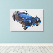 1964 Morgan Plus 4 Converteerbare sportwagen Canvas Afdruk (Insitu (Houten vloer))