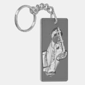 1964 Morgan Plus 4 Sportauto Illustratie Sleutelhanger (Voorkant Links)