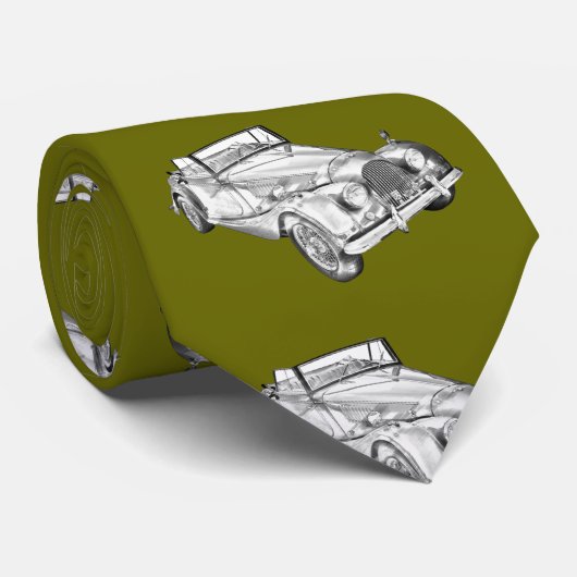 1964 Morgan Plus 4 Sportauto Illustratie Stropdas (Opgerold)