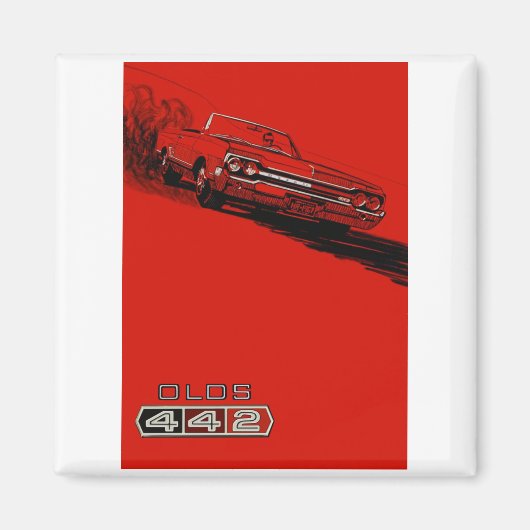1964 Oldsmobile 442 reproductie poster Magneet (Voorkant)