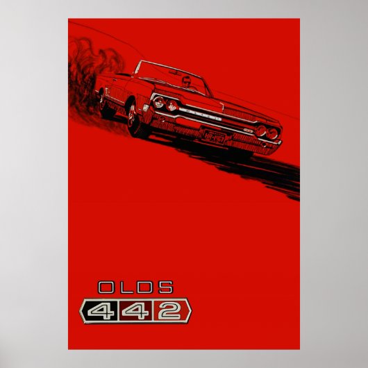 1964 Oldsmobile 442 vintage poster reproductie (Voorkant)