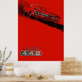 1964 Oldsmobile 442 vintage poster reproductie (Keuken)