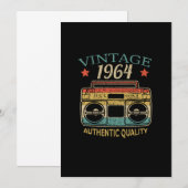 1964 Radio Authentic Quality B-Day Cadeaubon Kaart (Voorkant / Achterkant)