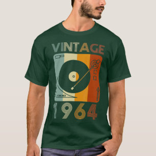 1964 Retro Record Player Verjaardag Vinyl T-shirt