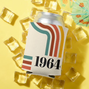 1964 Retro Stripe Vintage Poster Blikjeskoeler