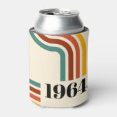 1964 Retro Stripe Vintage Poster Blikjeskoeler (Blikje Voorkant)