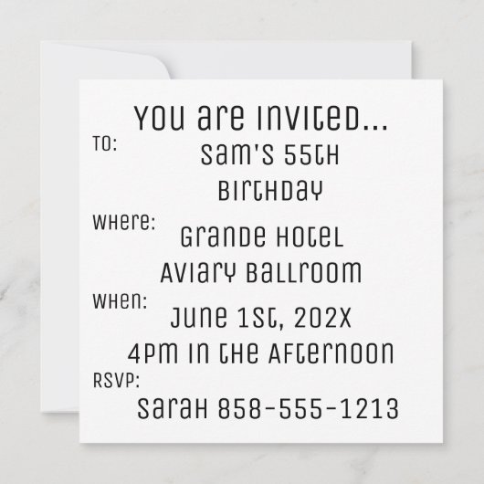 1964 Retro Stripe Vintage Poster Kaart (Achterkant)