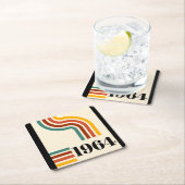 1964 Retro Stripe Vintage Poster Kartonnen Onderzetters (Insitu)