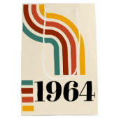 1964 Retro Stripe Vintage Poster Medium Cadeauzakje (Achterkant)