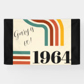 1964 Retro Stripe Vintage Poster Spandoek (Horizontaal)