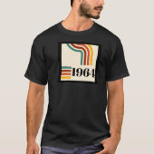 1964 Retro Stripe Vintage Poster T-shirt (Voorkant)