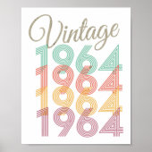 1964  stijl Birthday Poster (Voorkant)