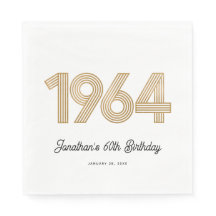 1964 Wit Zwart Faux Goud 60e Verjaardag