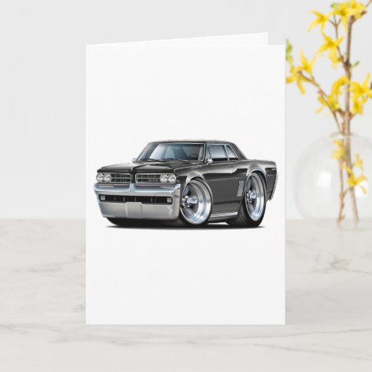 1964 Zwarte Auto GTO Kaart (Gele Bloem)