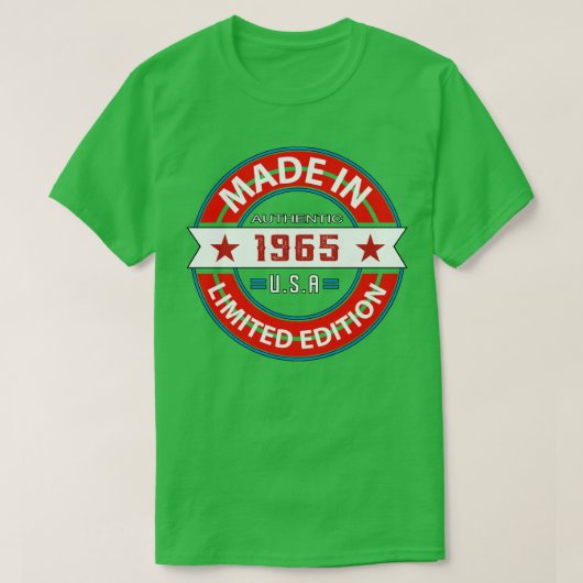 1965 58 Jaar T-shirt (Design voorkant)