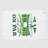 1965 60e verjaardag Golf Humor Golfhanddoek (Horizontaal)