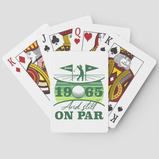 1965 60e verjaardag Golf Humor Pokerkaarten (Achterkant)