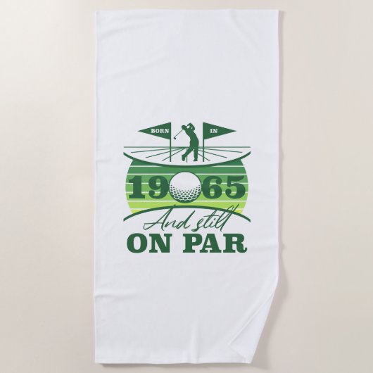 1965 60e verjaardag Golf Humor Strandlaken (Voorkant)