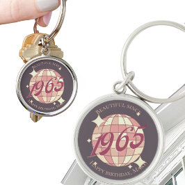  1965 60ste verjaardag cadeau accessoire sleutelhanger