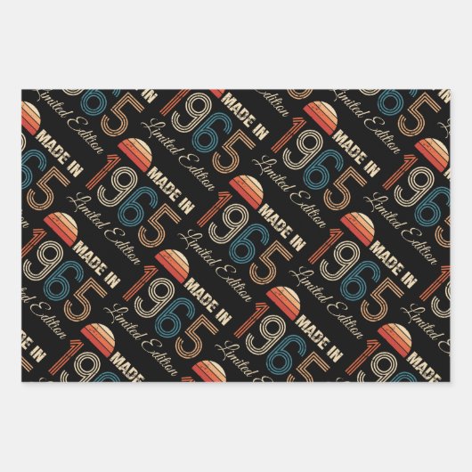 1965  60ste verjaardag inpakpapier vel (Voorkant 2)