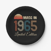 1965  60ste verjaardag papieren bordje (Voorkant)