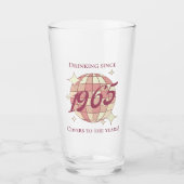 1965 60ste verjaardagsfeestje bier glas (Voorkant)