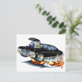 1965-66 Impala Black Car Briefkaart (Staand voorkant)