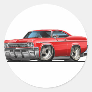 1965-66 Impala Red Car Ronde Sticker
