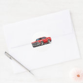 1965-66 Impala Red Car Ronde Sticker (Envelop)